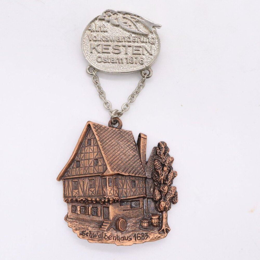 Volkswanderung Kesten Ostern German Hiking Medal Schwalbenhaus Vintage 1976